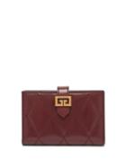 Matchesfashion.com Givenchy - Gv3 Quilted Leather Bi Fold Wallet - Womens - Burgundy