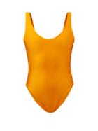 Jade Swim - Contour Scoop-neck Swimsuit - Womens - Orange