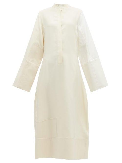 Matchesfashion.com Jil Sander - Lorelai Canvas Patch Shirtdress - Womens - Cream