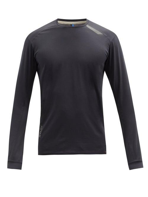 Matchesfashion.com Soar - Tech-t 1.5 Mesh-jersey Long-sleeved T-shirt - Mens - Black