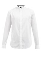 Giorgio Armani - Stand-collar Cotton-twill Shirt - Mens - White