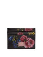 Dolce & Gabbana Floral-print Leather Cardholder