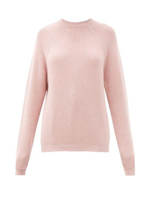 Matchesfashion.com Johnstons Of Elgin - Odina Raglan-sleeve Cashmere Sweater - Womens - Pink