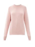 Matchesfashion.com Johnstons Of Elgin - Odina Raglan-sleeve Cashmere Sweater - Womens - Pink
