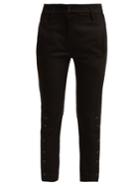 Ann Demeulemeester Buttoned-cuff Wool And Cotton-blend Trousers