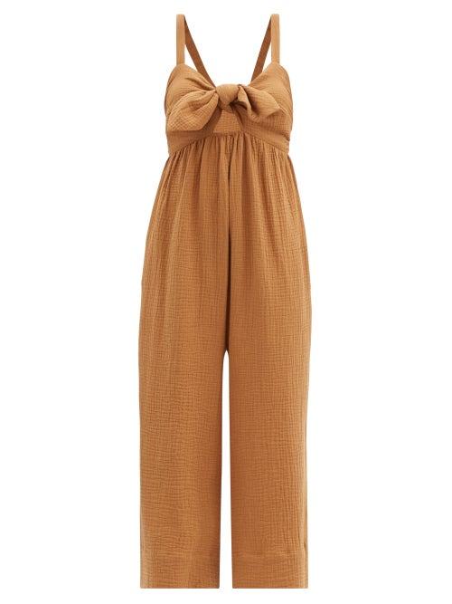 Matchesfashion.com Loup Charmant - Triton Organic-cotton Jumpsuit - Womens - Camel