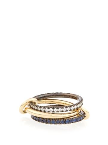 Spinelli Kilcollin Celeste Diamond, Sapphire & Gold Ring