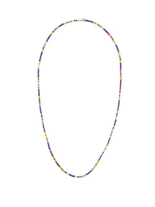 Matchesfashion.com Luis Morais - Beaded 14kt Gold-spacer Necklace - Mens - Gold Multi