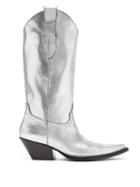 Matchesfashion.com Maison Margiela - Western Leather Boots - Womens - Silver
