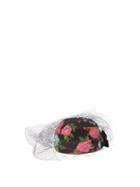 Matchesfashion.com Erdem - X Noel Stewart Net Trimmed Floral Print Hat - Womens - Black Multi