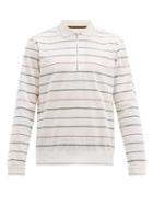 Matchesfashion.com Paul Smith - Multi Stripe Long Sleeve Polo Shirt - Mens - White