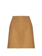 Tomas Maier Raw-edge Wool-blend Skirt