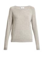Allude Round-neck Long-sleeved Wool T-shirt