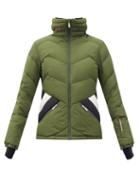 Matchesfashion.com Perfect Moment - Hooded Chevron-quilted Down Ski Jacket - Womens - Green
