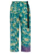 Matchesfashion.com Craig Green - Cropped Vibrating Floral Print Technical Trousers - Mens - Green