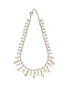 Matchesfashion.com Alessandra Rich - Crystal And Faux-pearl Necklace - Womens - Crystal
