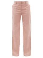 Ladies Rtw Bella Freud - Kim Flared Cotton-corduroy Suit Trousers - Womens - Light Pink