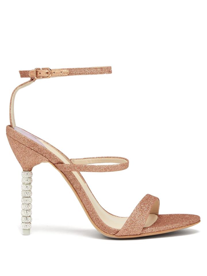 Sophia Webster Rosalind Crystal Embellished Leather Sandals