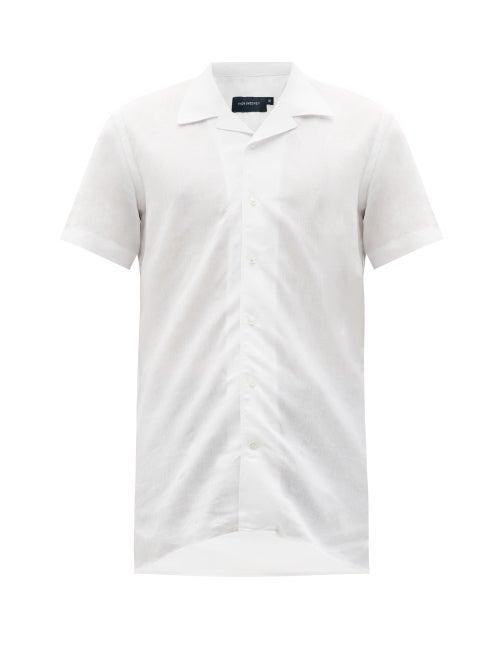 Matchesfashion.com Thom Sweeney - Cuban-collar Linen Shirt - Mens - White