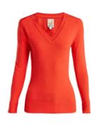 Matchesfashion.com Joostricot - V Neck Cotton Blend Sweater - Womens - Red