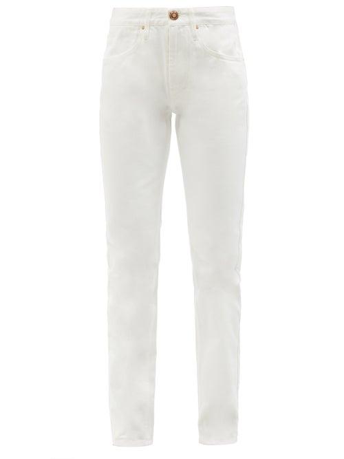 Ladies Rtw Gabriela Hearst - Charles High-rise Slim-leg Denim Trousers - Womens - White