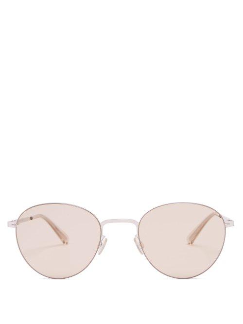 Matchesfashion.com Mykita - Eito Round Frame Metal Sunglasses - Mens - Silver