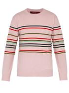 Matchesfashion.com Sies Marjan - Vin Stripe Wool And Cashmere Blend Sweater - Mens - Pink Multi
