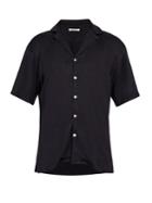 Hecho Cuban-collar Knitted-linen Shirt