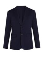 Matchesfashion.com Berluti - Single Breasted Wool Blend Jacket - Mens - Blue