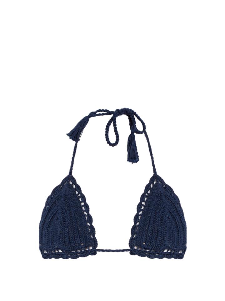 Anna Kosturova Sliding Crochet Triangle Bikini Top