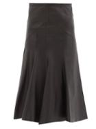 Matchesfashion.com Isabel Marant - Bokissa Gored-panel Leather Midi Skirt - Womens - Black