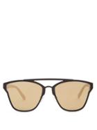 Matchesfashion.com Le Specs - Herstory Square Frame Sunglasses - Womens - Black