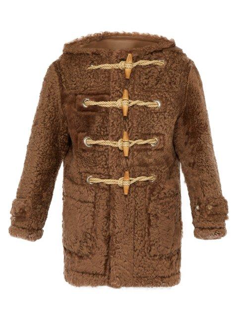 Matchesfashion.com Burberry - Shearling Duffle Coat - Mens - Brown
