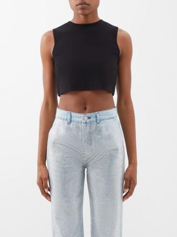 Gauge81 - Olesa Cropped Knit Top - Womens - Black