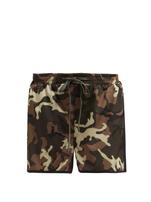Matchesfashion.com The Upside - Camouflage Print Running Shorts - Womens - Green Multi