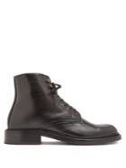 Saint Laurent William Lace-up Leather Ankle Boots