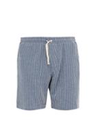 Matchesfashion.com Oliver Spencer - Weston Striped Cotton Jersey Shorts - Mens - Blue Multi