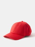 Moncler - Embroidered-logo Cotton-gabardine Baseball Cap - Mens - Dark Red