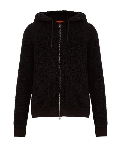Matchesfashion.com Barena Venezia - Bovolo Cotton Blend Zip Through Hooded Sweatshirt - Mens - Black