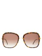 Matchesfashion.com Stella Mccartney - Oversized Bio Acetate And Metal Sunglasses - Womens - Tortoiseshell