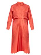 Sies Marjan Mona Pleat-detail Cotton Shirtdress