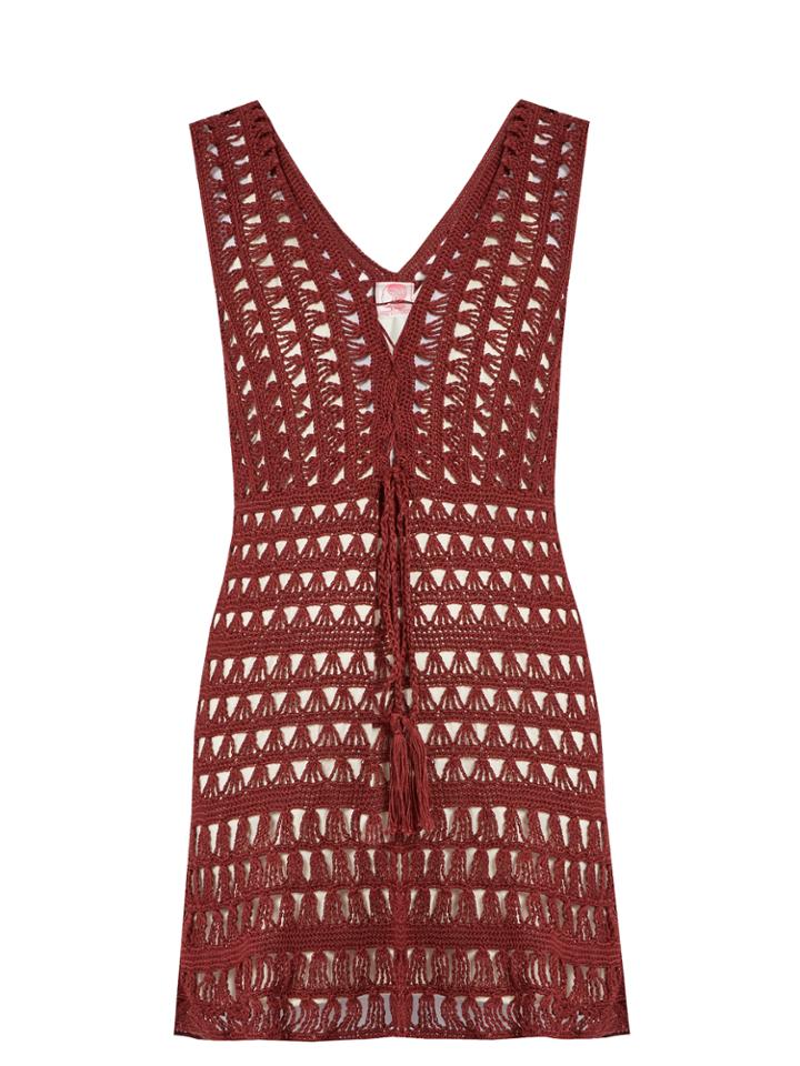 Anna Kosturova Marissa Crochet Mini Dress