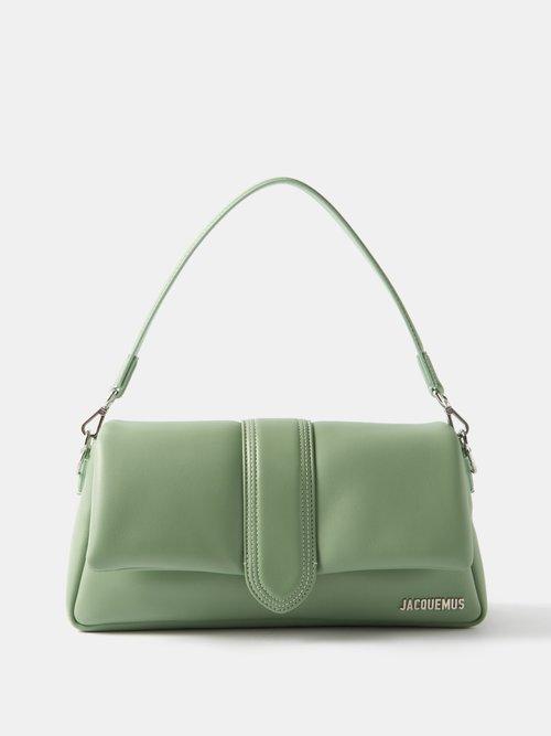 Jacquemus - Bambimou Padded-leather Shoulder Bag - Womens - Light Green