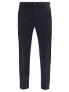 Matchesfashion.com Sfr - Harvey Slim-leg Cotton-blend Twill Trousers - Mens - Navy