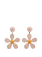 Matchesfashion.com Rebecca De Ravenel - Daisy Cord Clip On Earrings - Womens - Pink