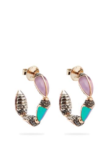 Bibi Van Der Velden Scarab Hoop Earrings