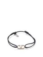 Valentino Garavani - V-logo Cord Bracelet - Mens - Black
