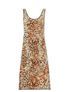 Matchesfashion.com Joostricot - Scoop-neck Leopard-jacquard Midi Dress - Womens - Leopard