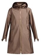 Matchesfashion.com Herno - Drawstring Waist Hooded Coat - Womens - Bronze