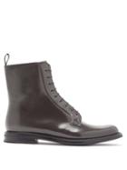Matchesfashion.com Church's - Alexandra Patent Leather Boots - Womens - Dark Grey